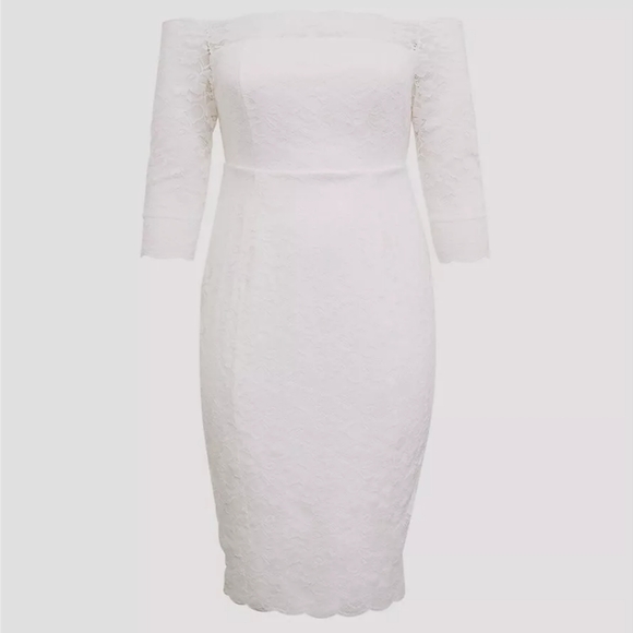 Bodycon White Dress Torrid - Picture 5 of 13